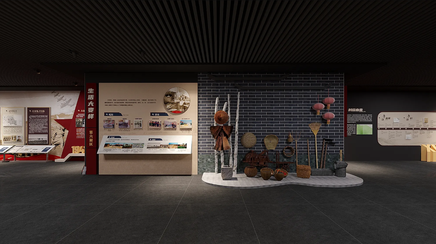 廣東振興鄉村展館設計、廣東振興鄉村村史館設計、廣東振興鄉村文化館、廣東民俗文化館設計（三）