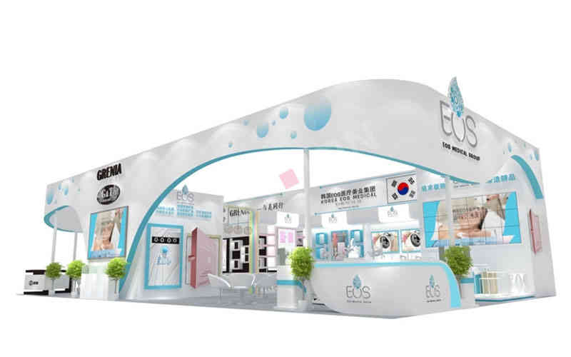 特裝展臺韓國EOS美博會廣州廣交會展臺設計搭建