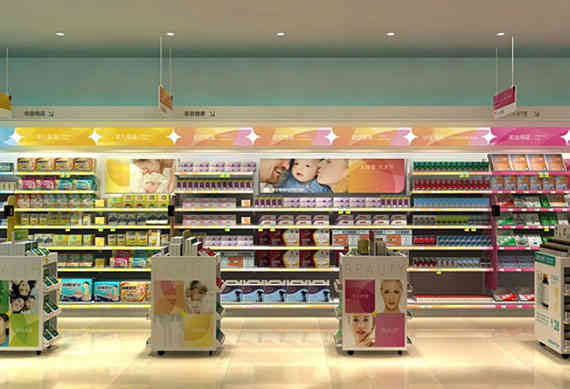 廣州展廳設(shè)計公司海王星辰終端形象藥店裝修設(shè)計