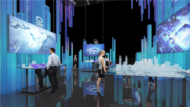 江蘇亨通光電股份有限公司參展廣州國際會(huì)議中心展覽設(shè)計(jì)展臺搭建3